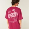 Camiseta holgada de algodón con estampado Shady Pine Motel