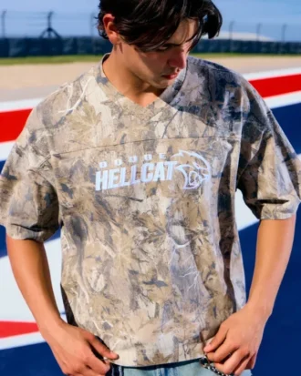 Camiseta holgada de camuflaje con estampado Dodge