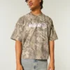 Camiseta holgada de camuflaje con estampado Dodge