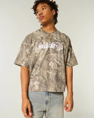 Camiseta holgada de camuflaje con estampado Dodge