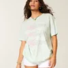 Camiseta oversize con estampado de pez