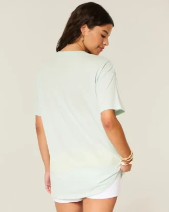 Camiseta oversize con estampado de pez
