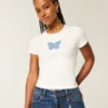 Camiseta para bebé con estampado de mariposas