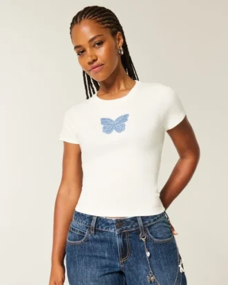 Camiseta para bebé con estampado de mariposas