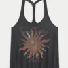 Camiseta sin mangas con espalda nadadora y diseño trenzado Good Times Fest