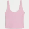 Camiseta sin mangas con ribete de encaje Gilly Hicks Cozy Waffle