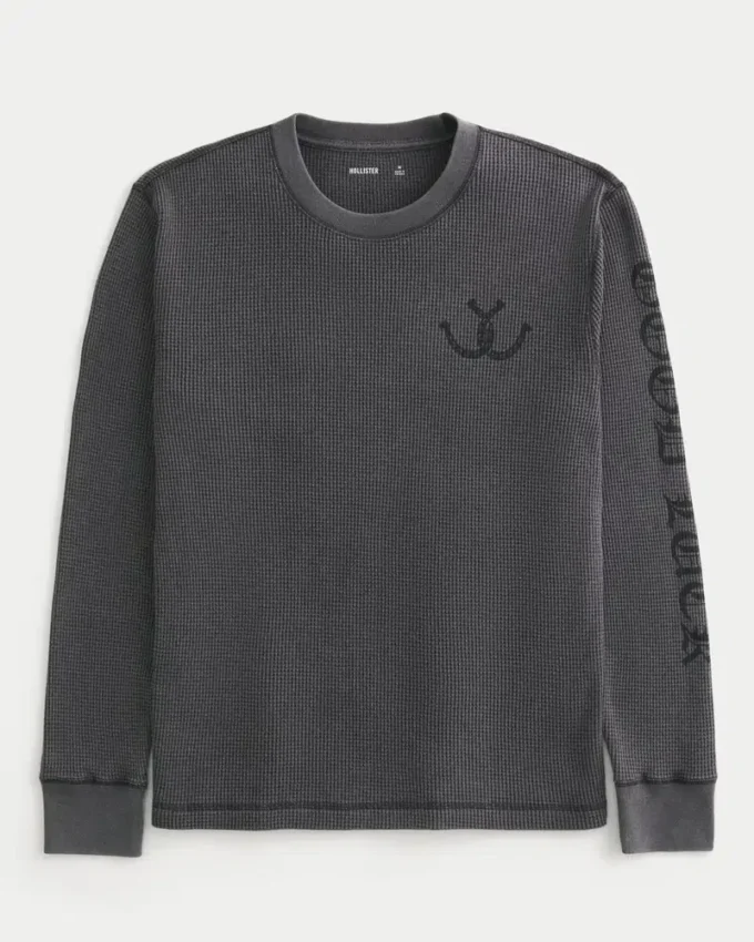 Camiseta térmica con gráfico «Good Luck»