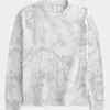 Camiseta térmica de manga larga y cuello redondo con estampado de camuflaje