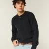 Camiseta térmica holgada Henley