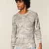 Camiseta térmica holgada Henley