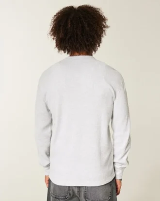 Camiseta térmica holgada Henley
