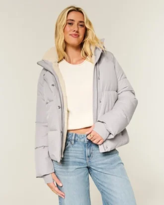 Chaqueta acolchada para todo tipo de clima con forro de piel sintética