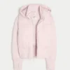 Chaqueta bomber acolchada con ribete de piel sintética