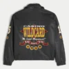 Chaqueta de cuero vegano con estampado Casino