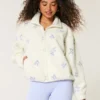 Chaqueta de forro polar Sherpa bordada