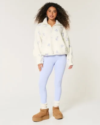 Chaqueta de forro polar Sherpa bordada