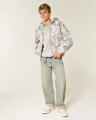 Chaqueta skater de camuflaje