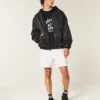 Chaqueta skater de denim lavado en negro