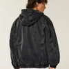 Chaqueta skater de denim lavado en negro