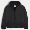 Chaqueta skater de denim lavado en negro