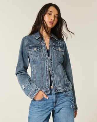 Chaqueta vaquera con estampado gráfico Class of ’26