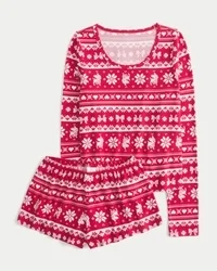 Conjunto de camiseta de manga larga y pantalones cortos Always Cozy