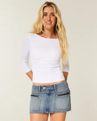 Falda pantalón micro mini vaquera