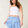 Falda pantalón mini con dobladillo asimétrico