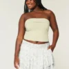Falda pantalón mini con dobladillo asimétrico