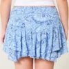 Falda pantalón mini con dobladillo asimétrico
