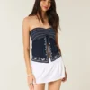 Falda pantalón mini de punto con vuelta