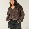Falda pantalón mini vaquera de talle bajo