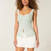 Falda pantalón mini vaquera de talle bajo