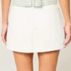 Falda pantalón mini vaquera de talle bajo