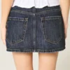 Falda pantalón mini vaquera de talle bajo