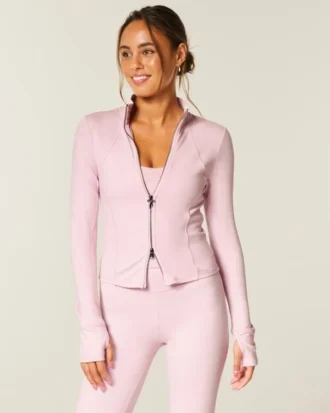 Gilly Hicks Active Recharge Bow Double Zip Jacket
