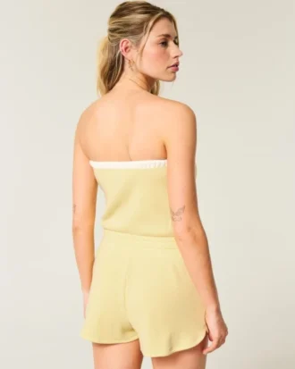 Gilly Hicks Confortable mono sin tirantes con tejido de nido de abeja