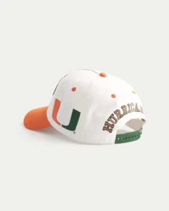 Gorra de béisbol con gráfico de los Miami Hurricanes