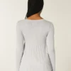 Jersey babydoll de manga larga y cuello cuadrado