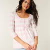 Jersey babydoll de punto trenzado