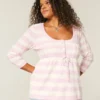 Jersey babydoll de punto trenzado
