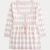 Jersey babydoll de punto trenzado