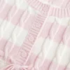 Jersey babydoll de punto trenzado