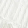 Jersey babydoll de punto trenzado