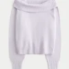 Jersey cómodo con hombros descubiertos y cuello vuelto de Hollister