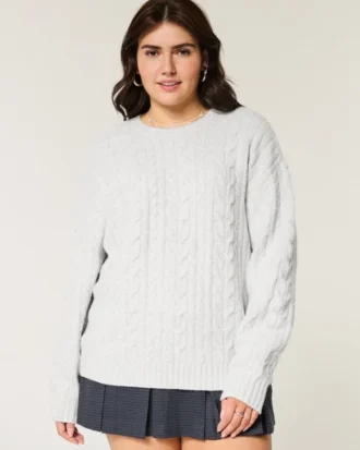 Jersey cómodo de punto trenzado de Hollister