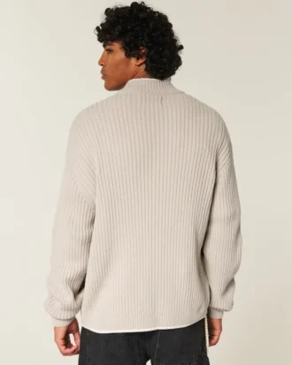 Jersey con cremallera y gráfico relajado