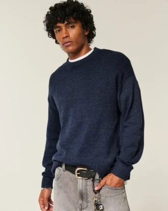 Jersey cuadrado de cuello redondo