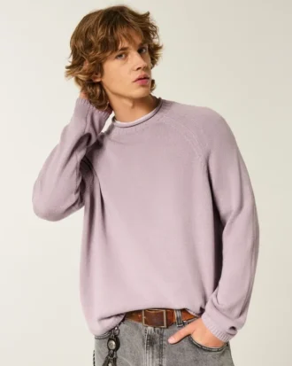 Jersey de cuello alto y corte cuadrado