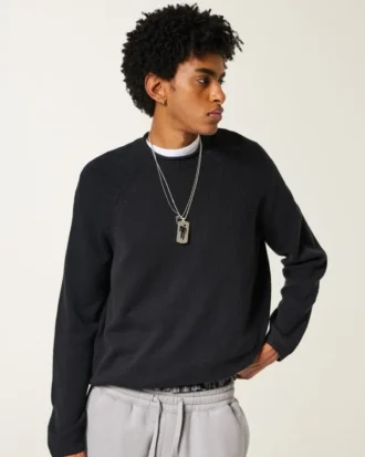 Jersey de cuello alto y corte cuadrado